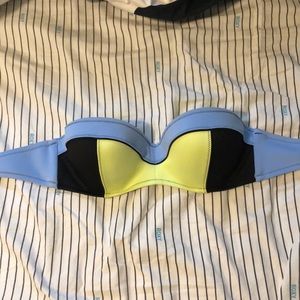 Victoria’s Secret Yellow Blue Black Bikini Top